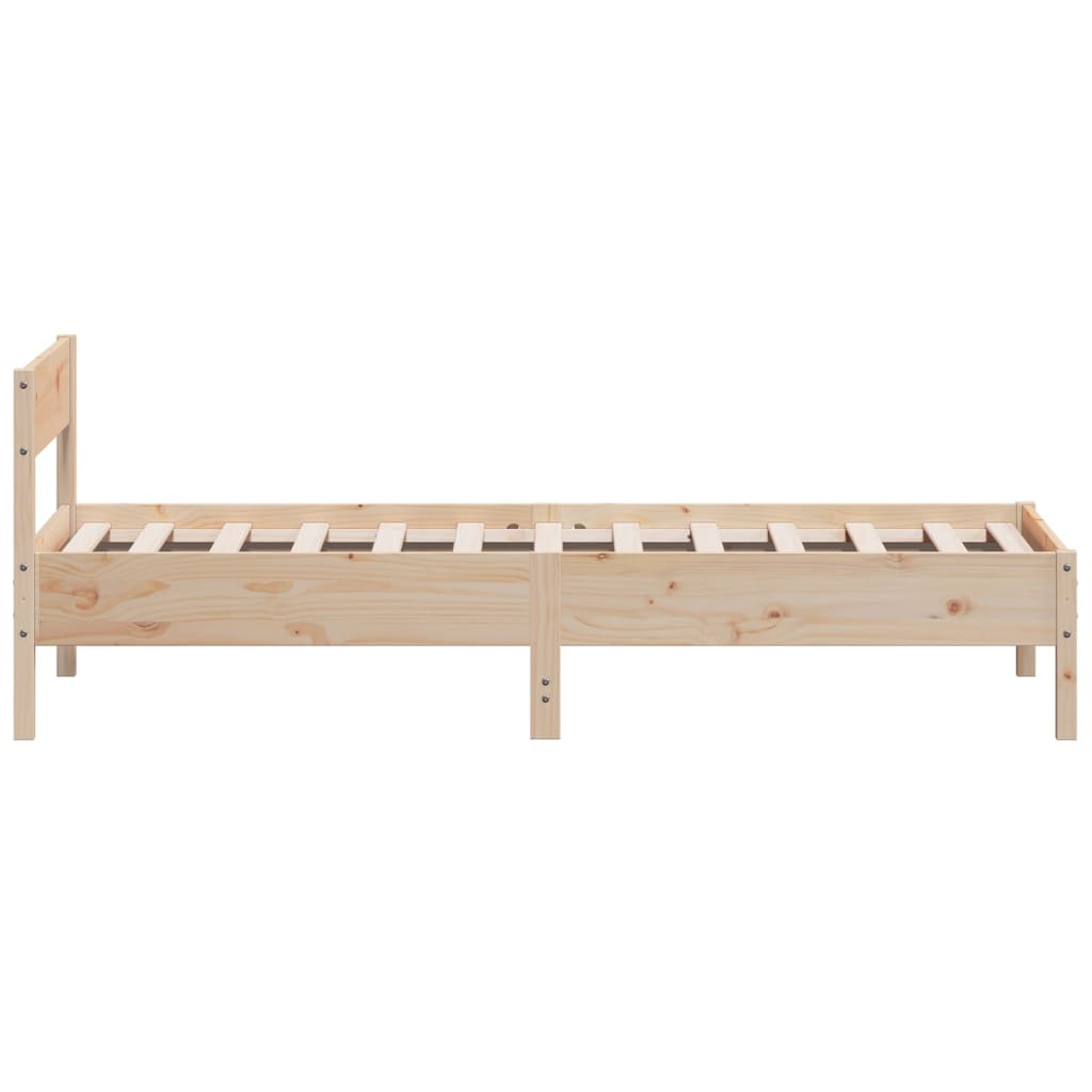 Solid wood bed without mattress 90x200 pinewood