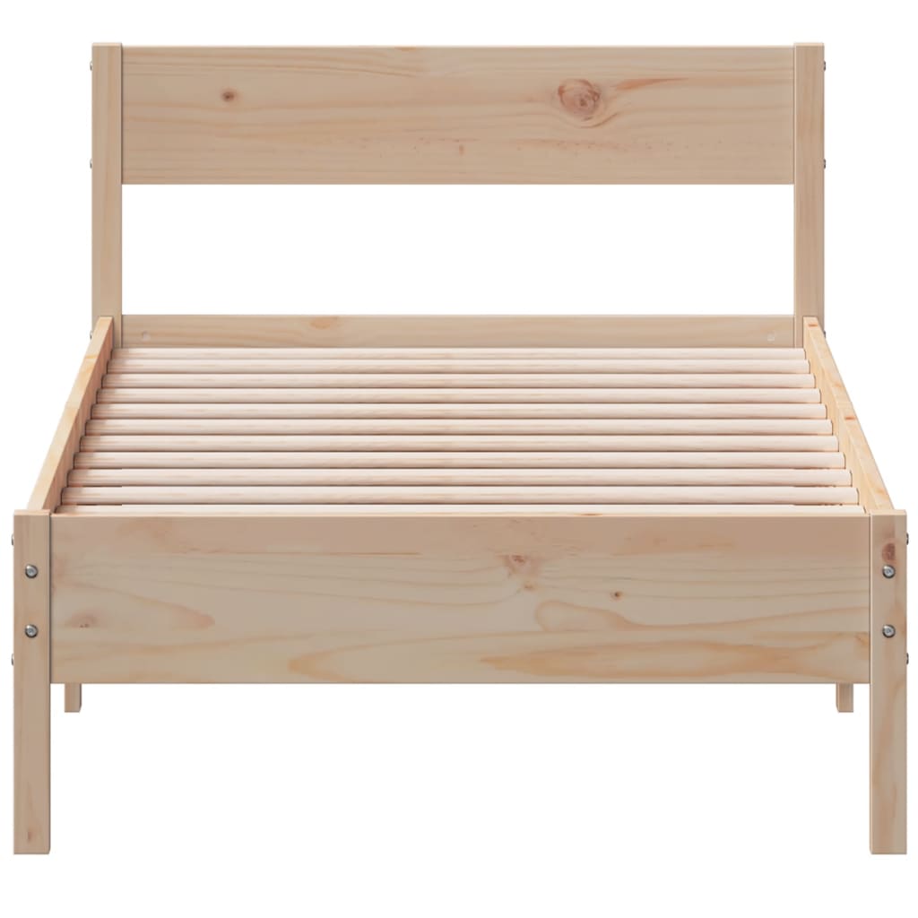 Solid wood bed without mattress 90x190 cm pinewood