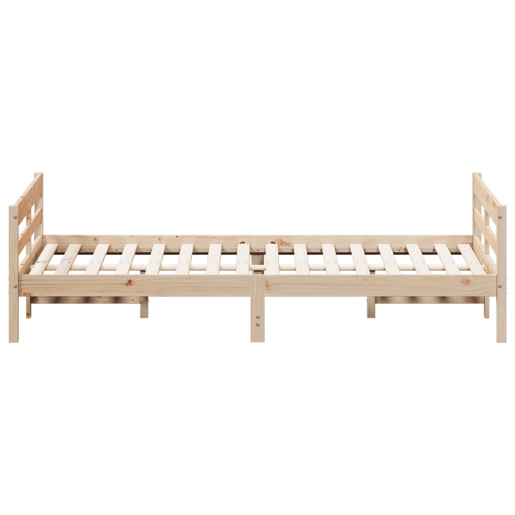 Solid wood bed without mattress 140x200 cm pinewood