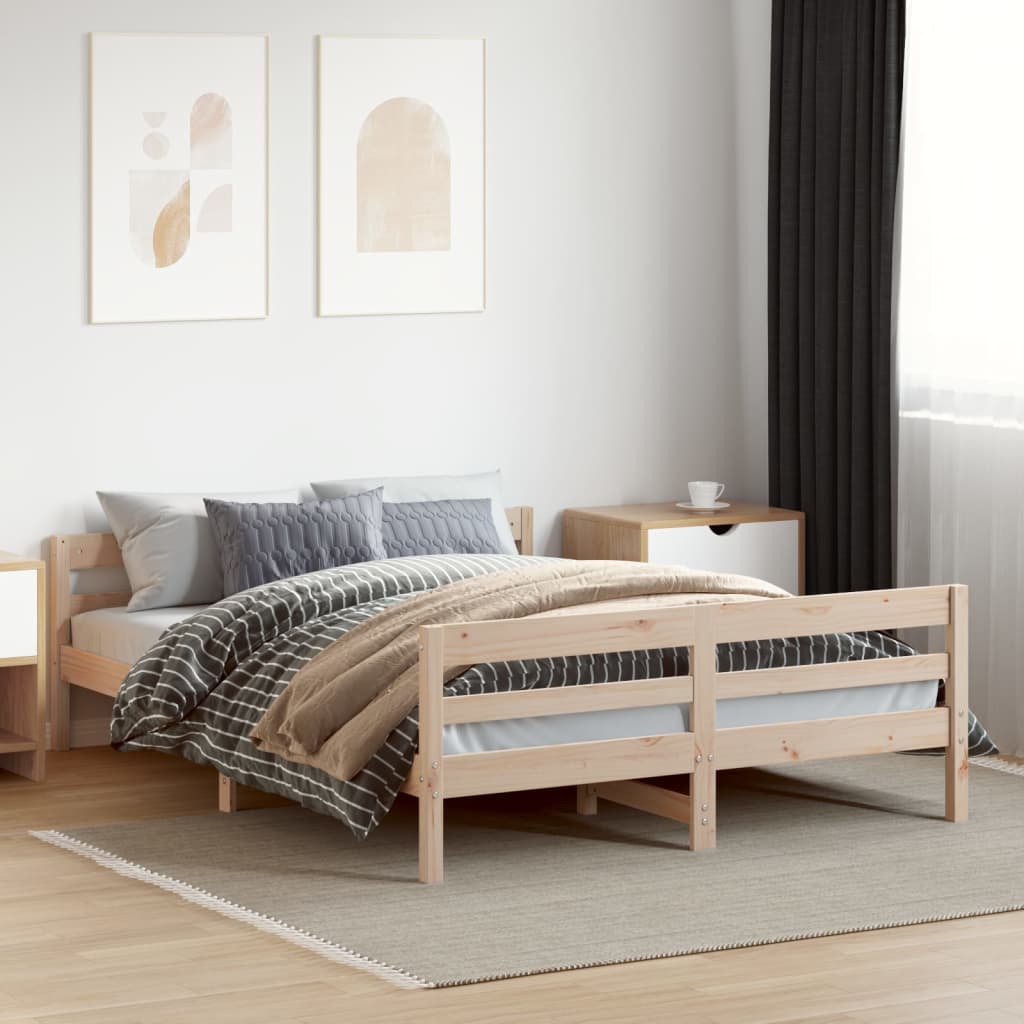 Solid wood bed without mattress 120x200 cm pinewood