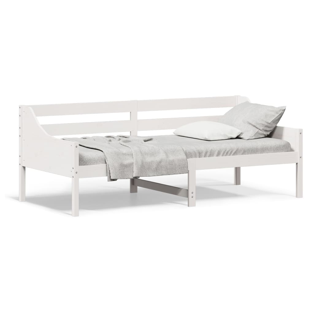 Daybed without mattress white 90x200 cm solid pine wood