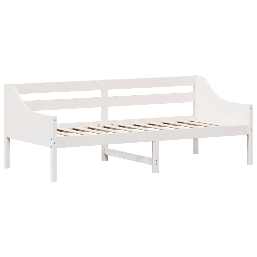 Daybed without mattress white 90x200 cm solid pine wood