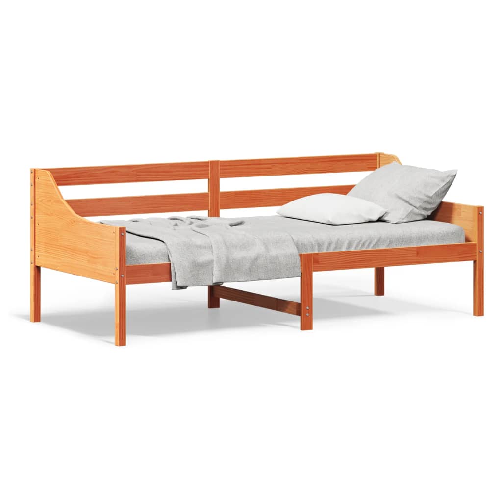 Daybed without mattress wax brown 90x200 cm solid pine wood