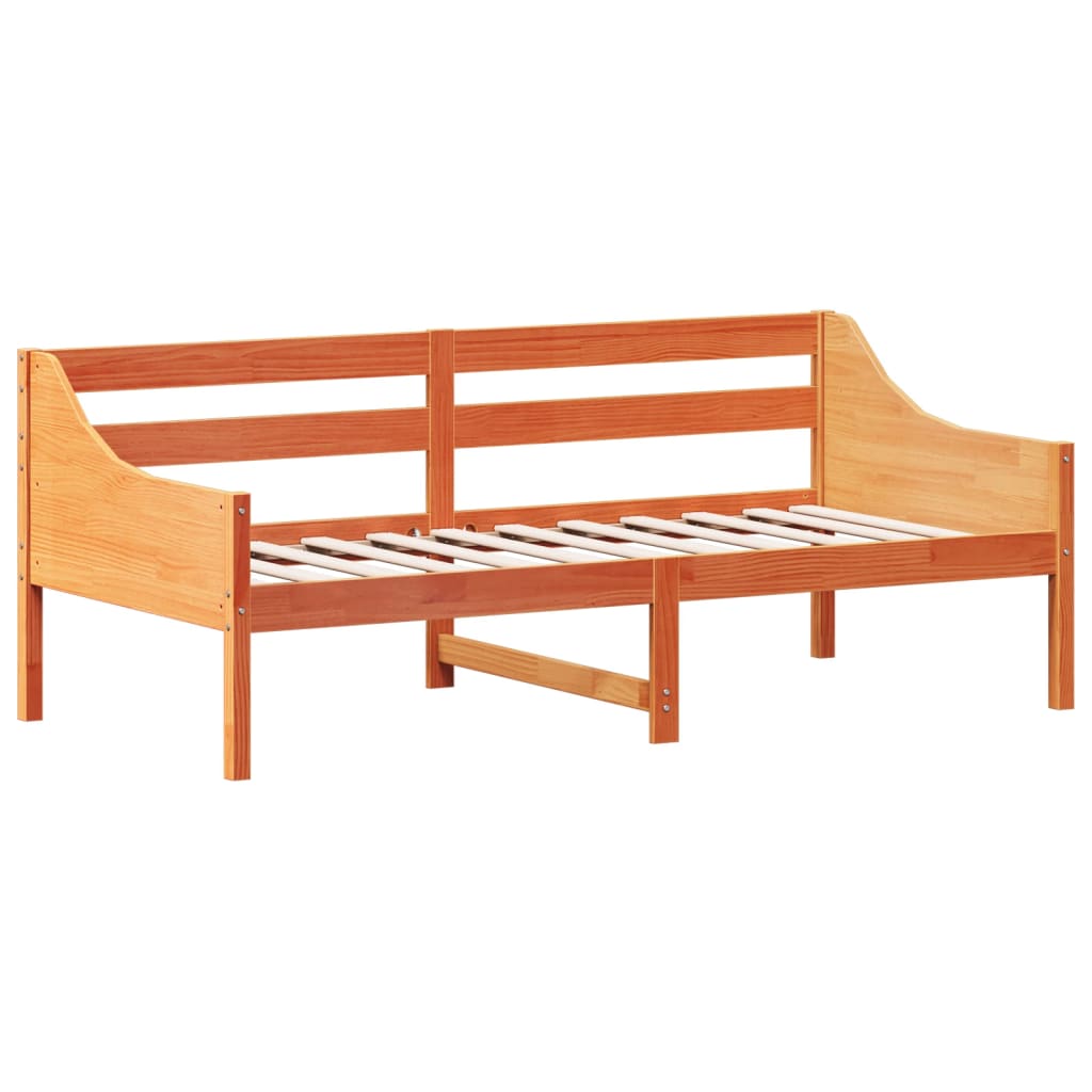 Daybed without mattress wax brown 75x190 cm solid pine wood