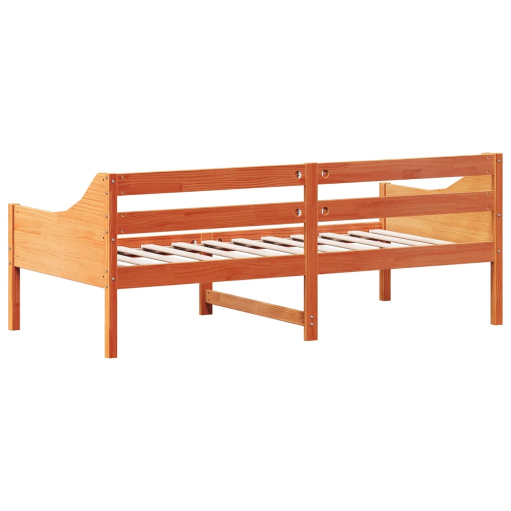 Daybed without mattress wax brown 75x190 cm solid pine wood