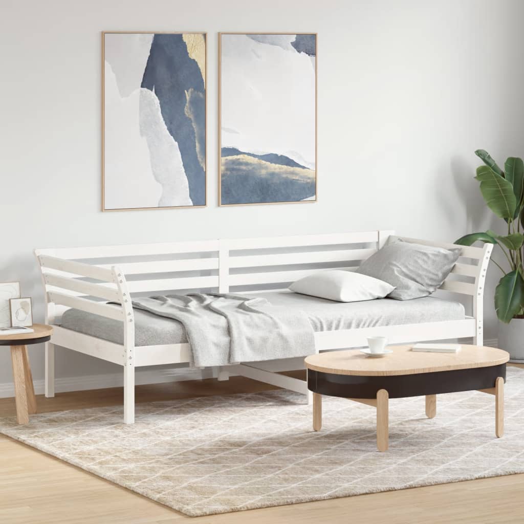 Daybed without mattress white 80x200 cm solid pine wood