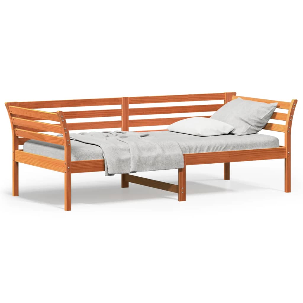 Daybed without mattress wax brown 80x200 cm solid pine wood