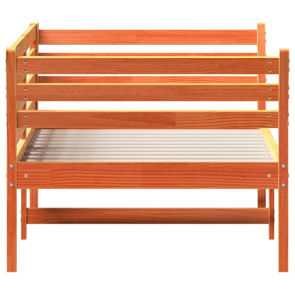 Daybed without mattress wax brown 80x200 cm solid pine wood