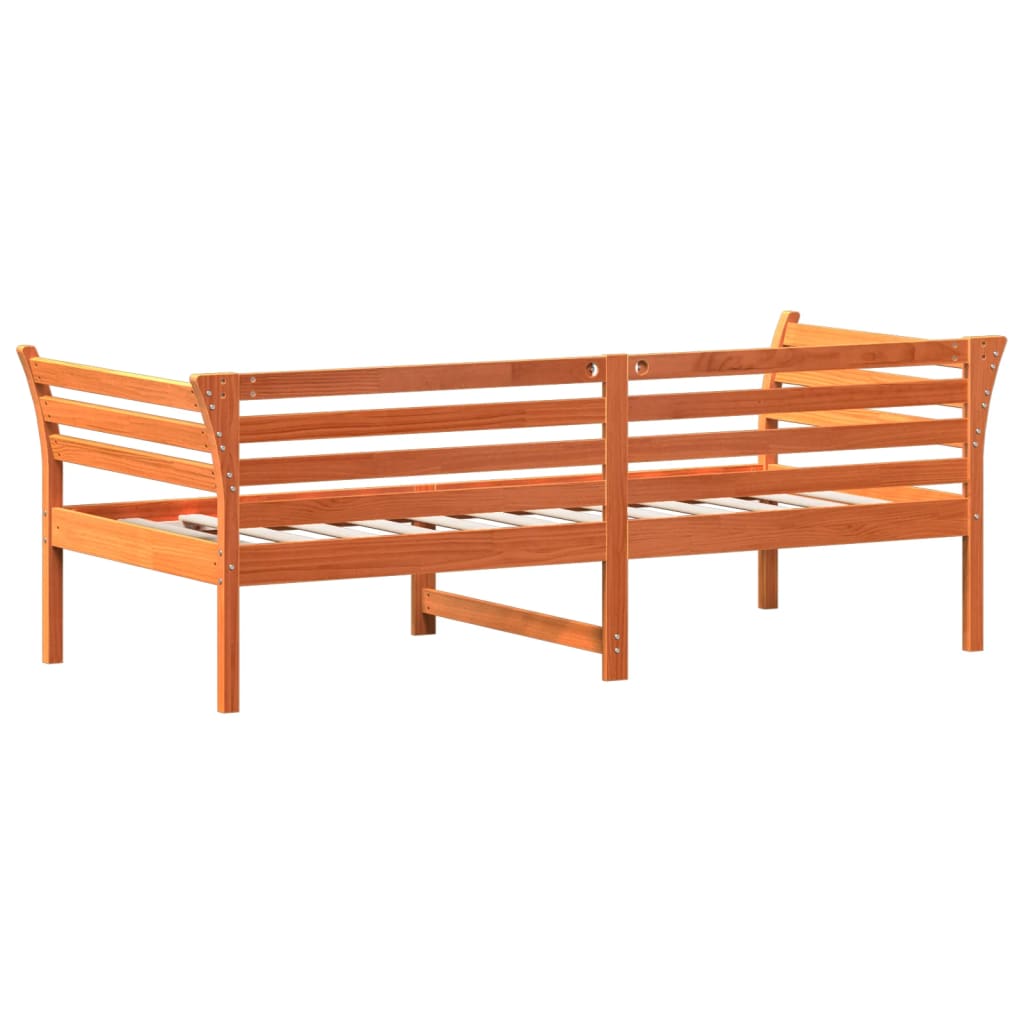 Daybed without mattress wax brown 80x200 cm solid pine wood