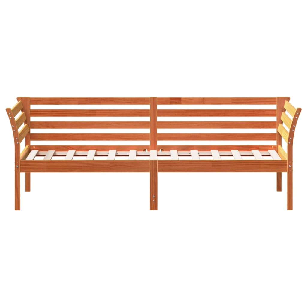 Daybed without mattress wax brown 90x200 cm solid pine wood