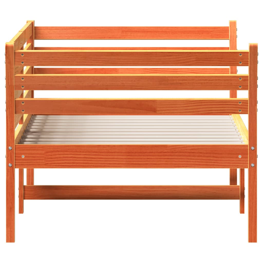 Daybed without mattress wax brown 90x200 cm solid pine wood