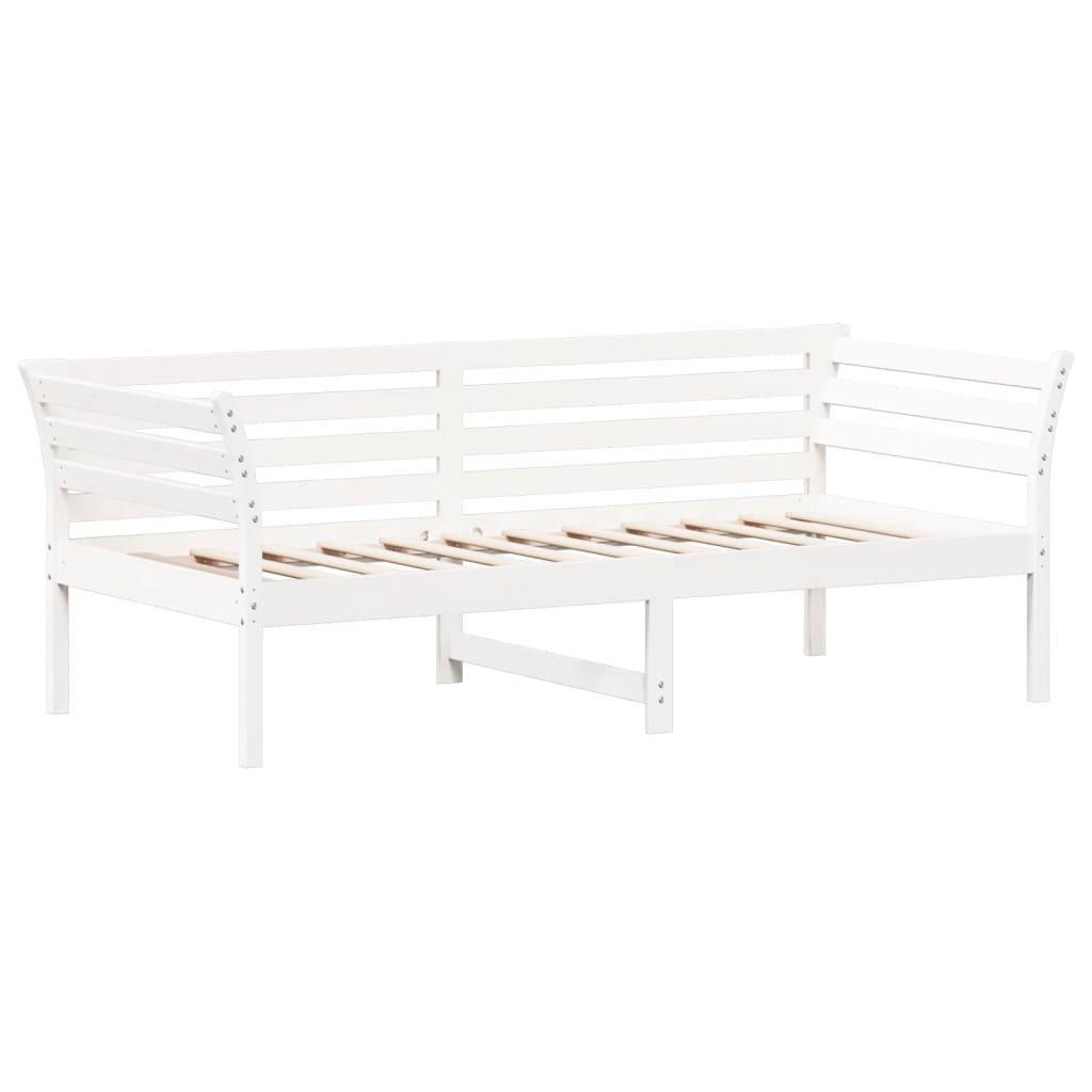 Daybed without mattress white 90x190 cm solid pine wood