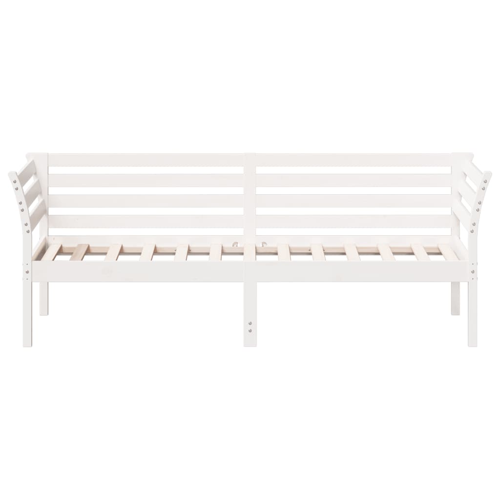 Daybed without mattress white 90x190 cm solid pine wood