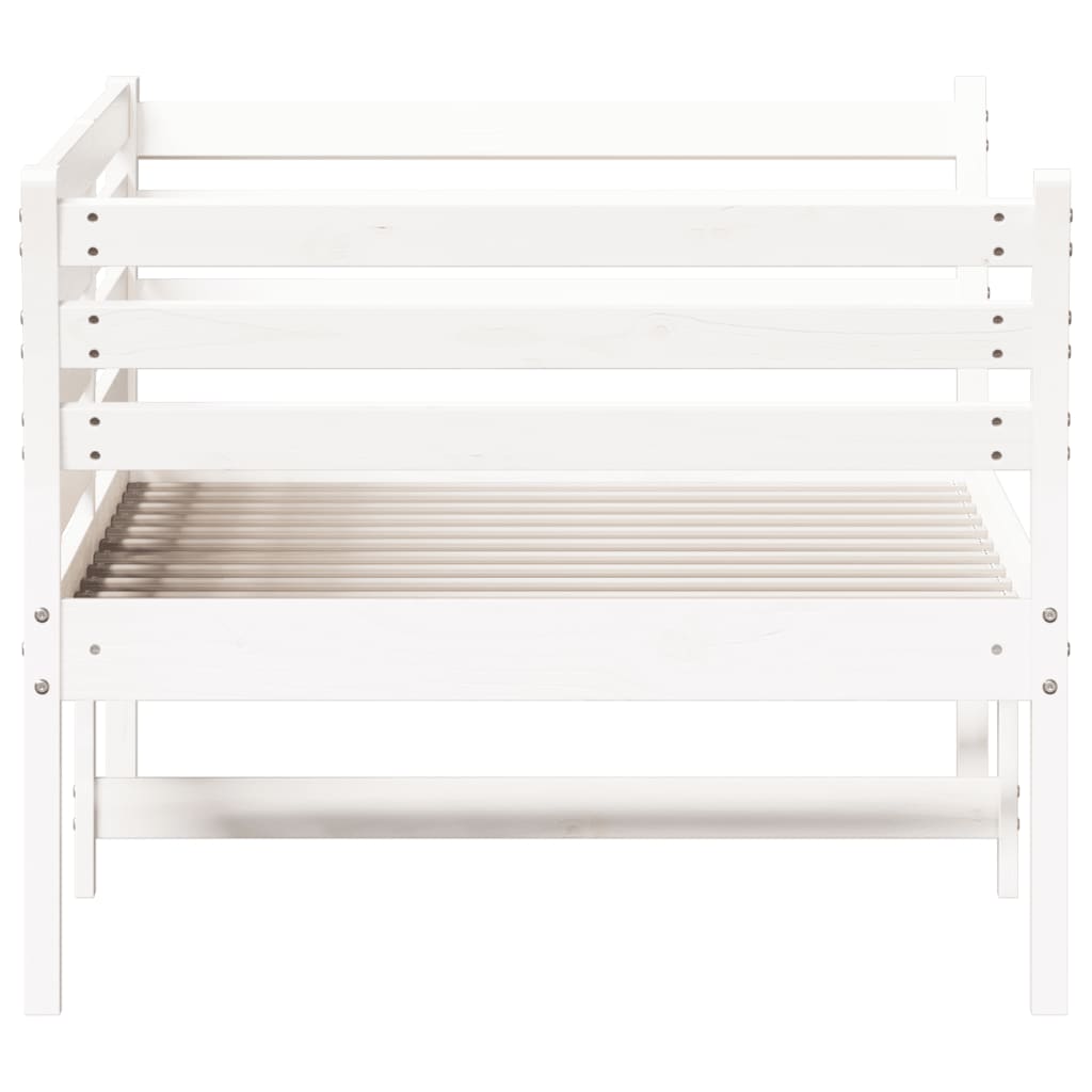 Daybed without mattress white 90x190 cm solid pine wood