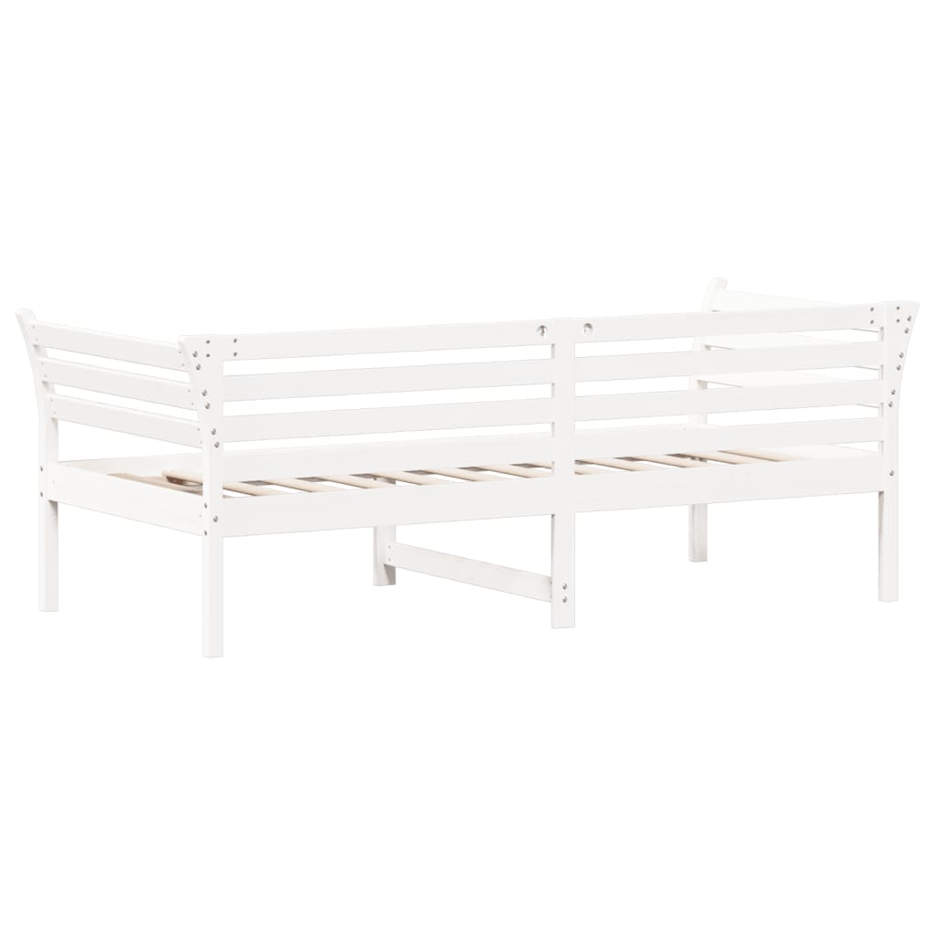 Daybed without mattress white 90x190 cm solid pine wood