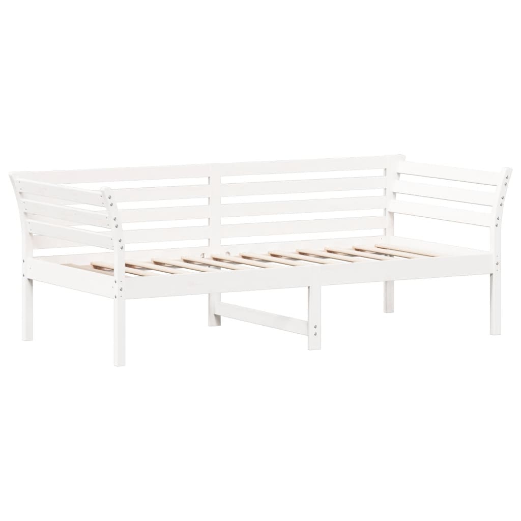 Daybed without mattress white 75x190 cm solid pine wood