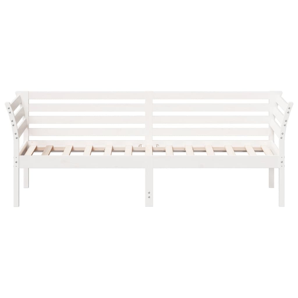 Daybed without mattress white 75x190 cm solid pine wood