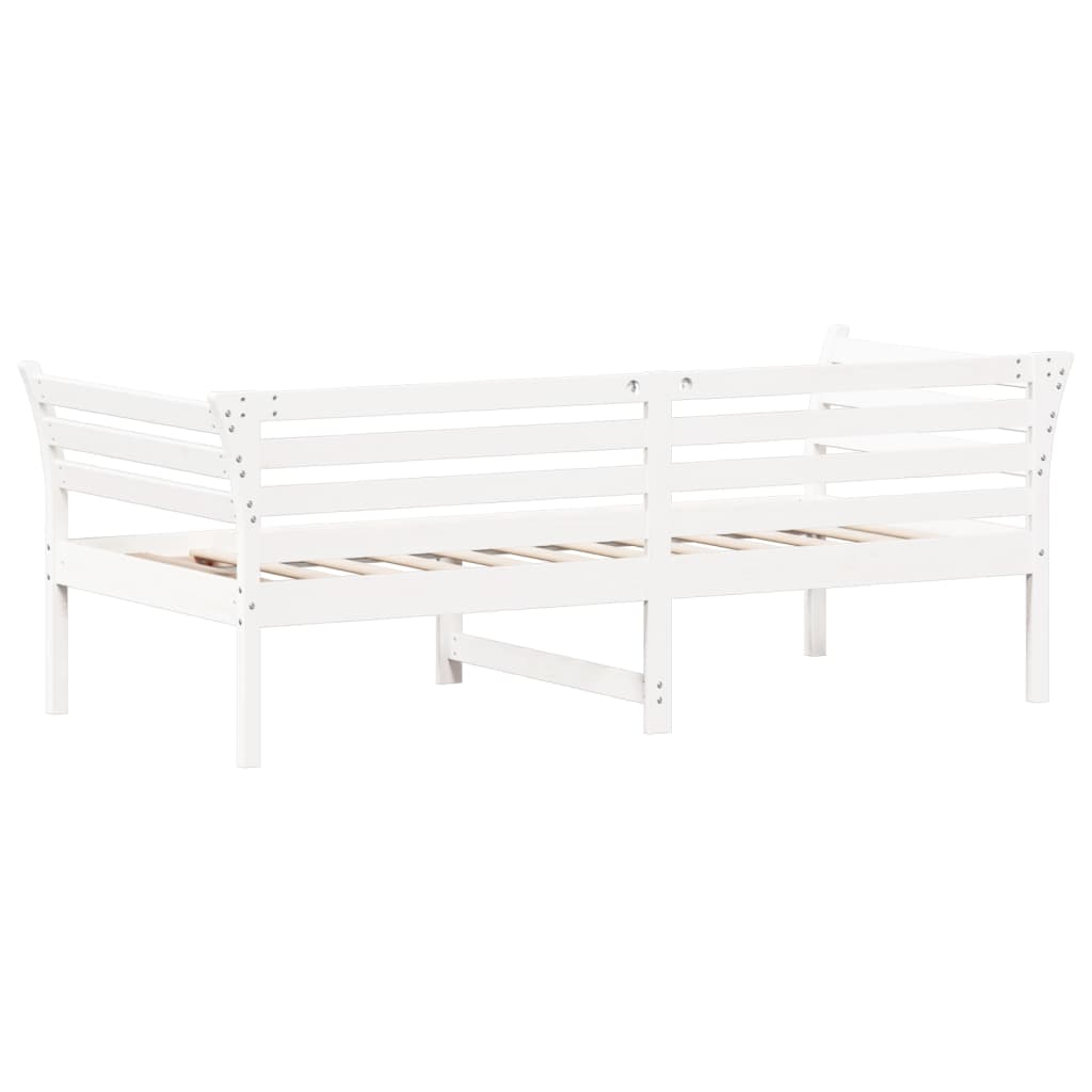 Daybed without mattress white 75x190 cm solid pine wood