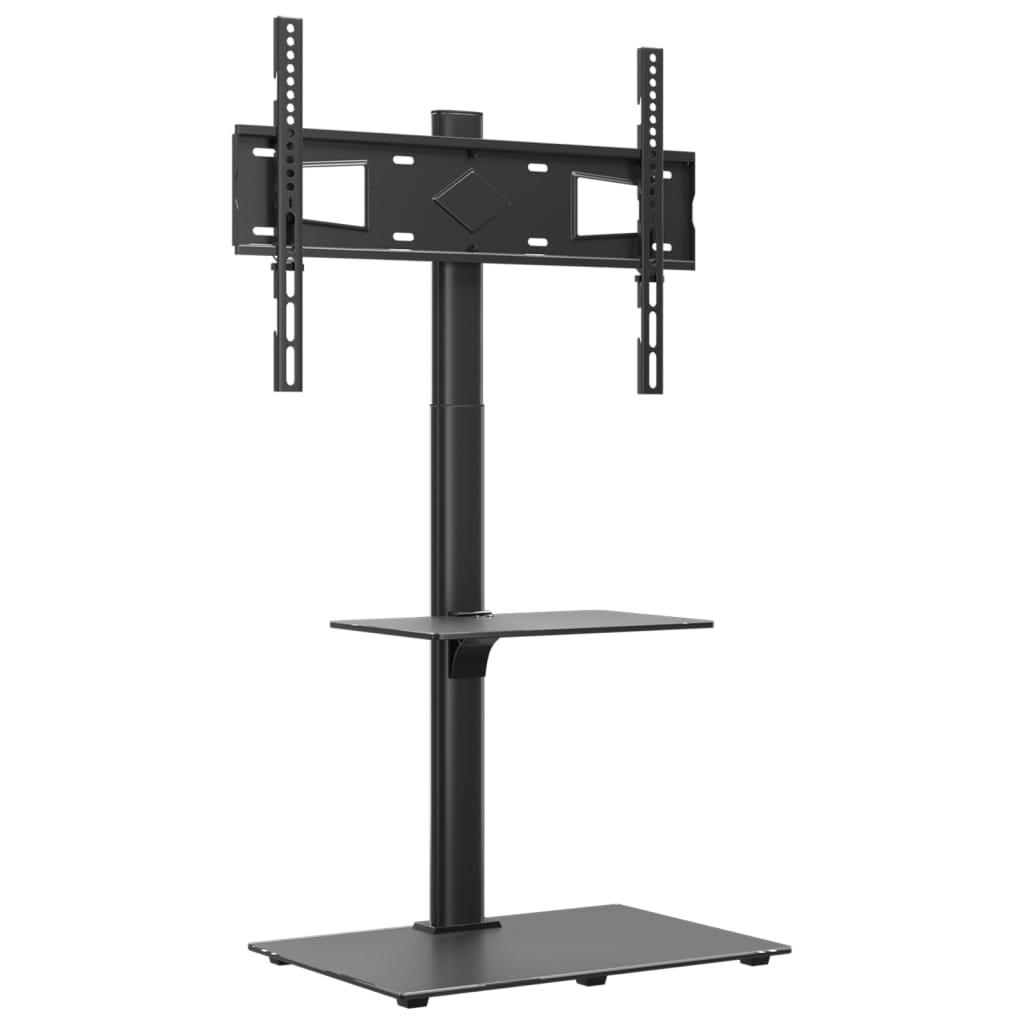 TV Corner Stand with 2 Shelves for 32-65 Inch Black