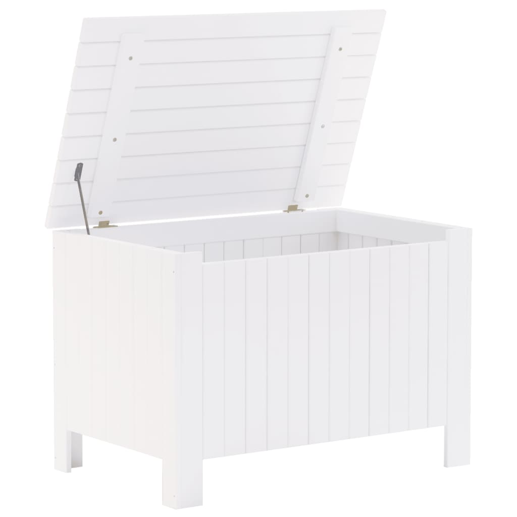 Chest with lid RANA White 80x49x54 cm solid pine wood