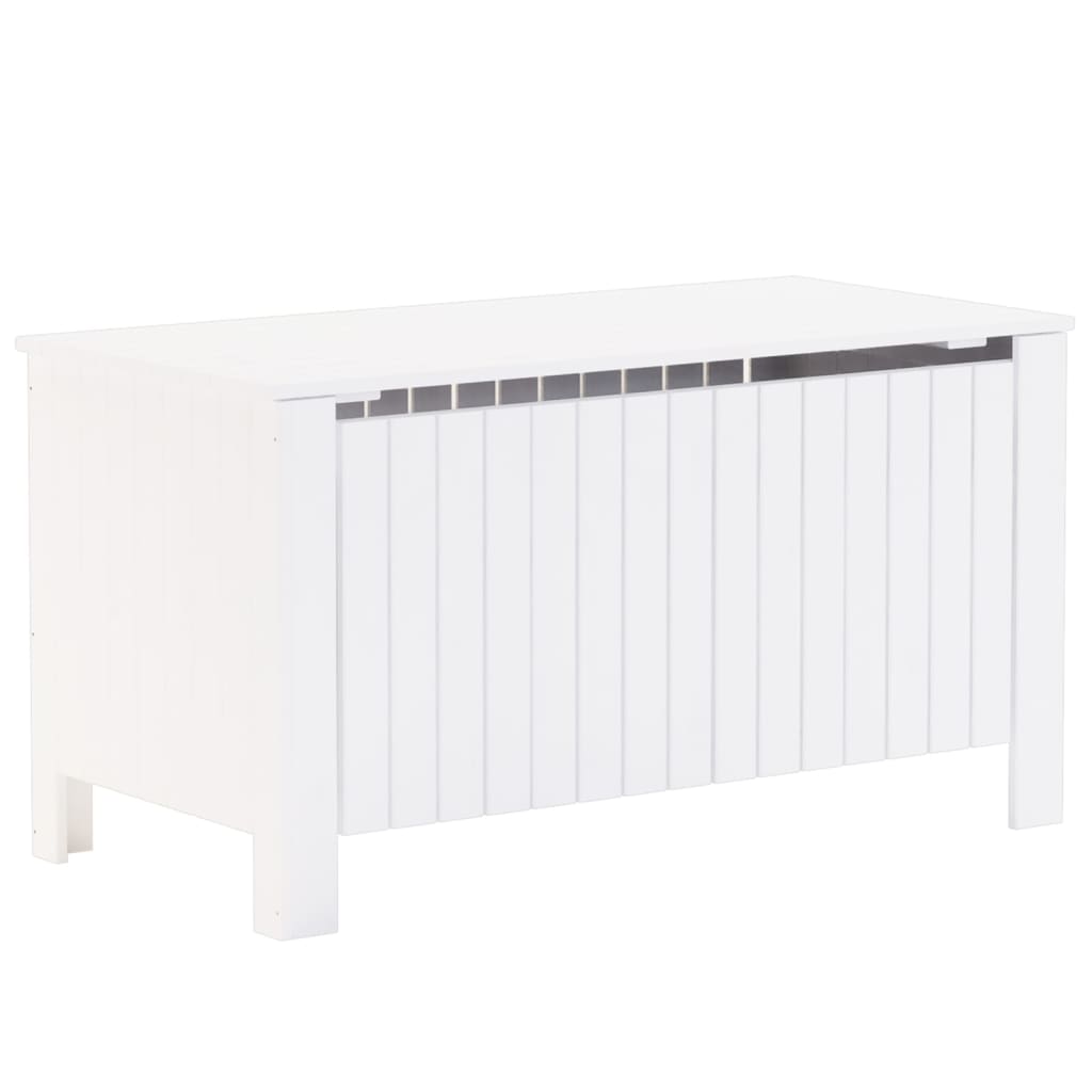 Chest with lid RANA White 100x49x54 cm solid pine wood