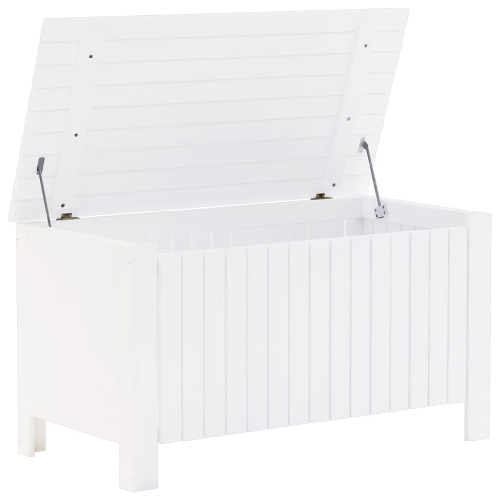 Chest with lid RANA White 100x49x54 cm solid pine wood