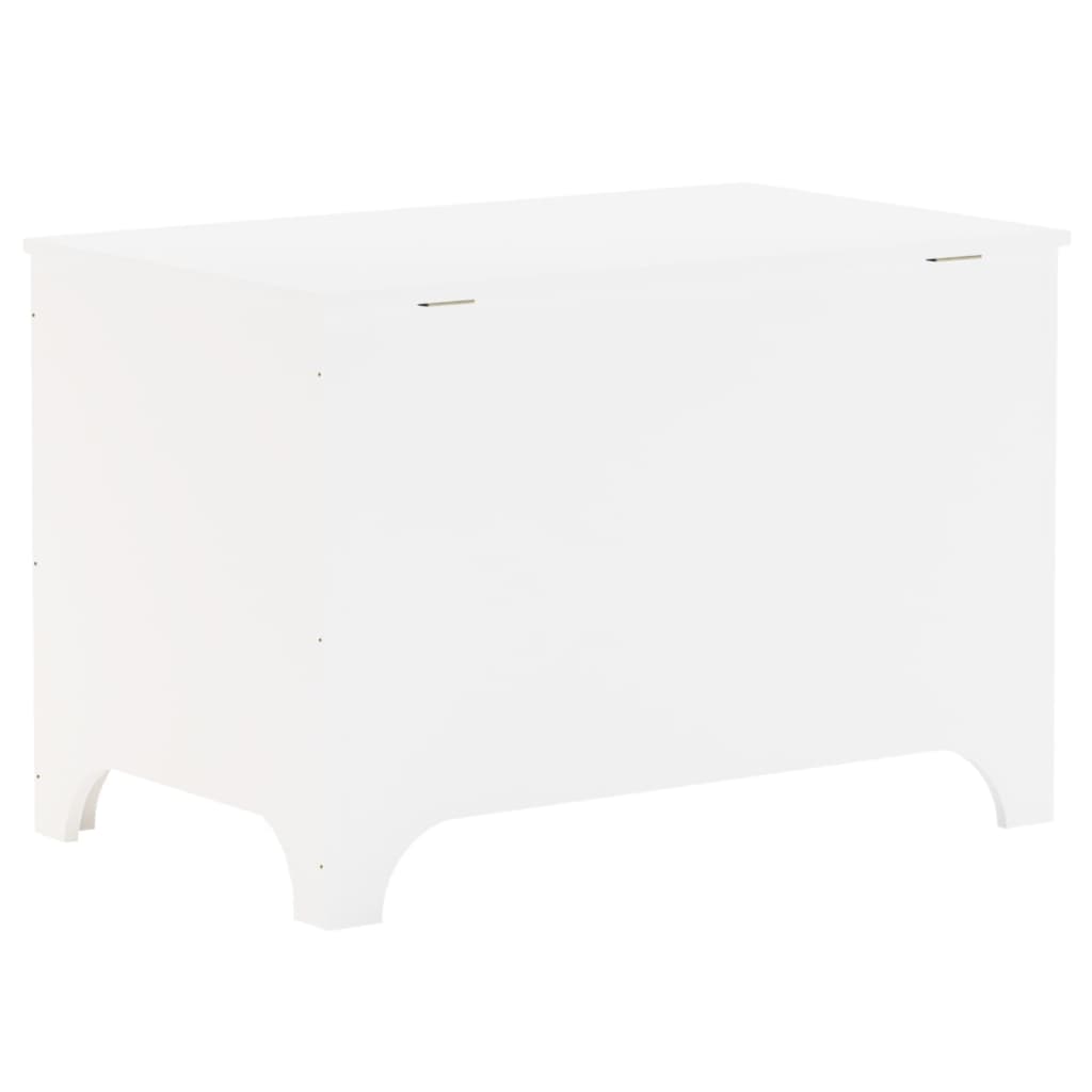 Chest with lid RANA White 80x49x54 cm solid pine wood