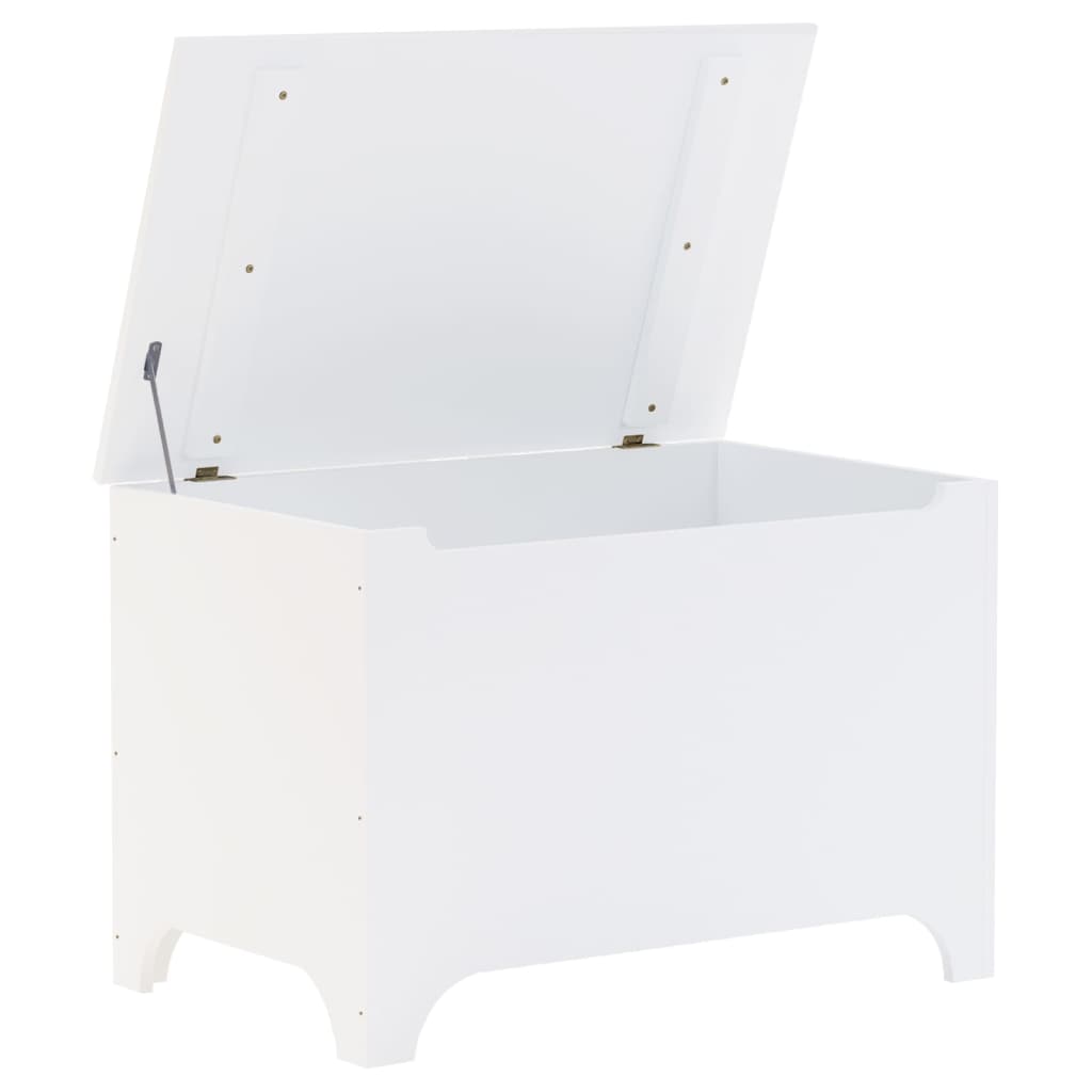 Chest with lid RANA White 80x49x54 cm solid pine wood