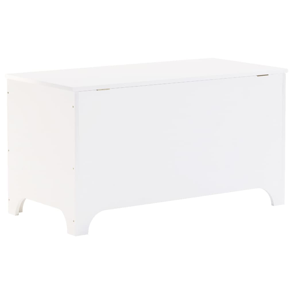 Chest with lid RANA White 100x49x54 cm solid pine wood