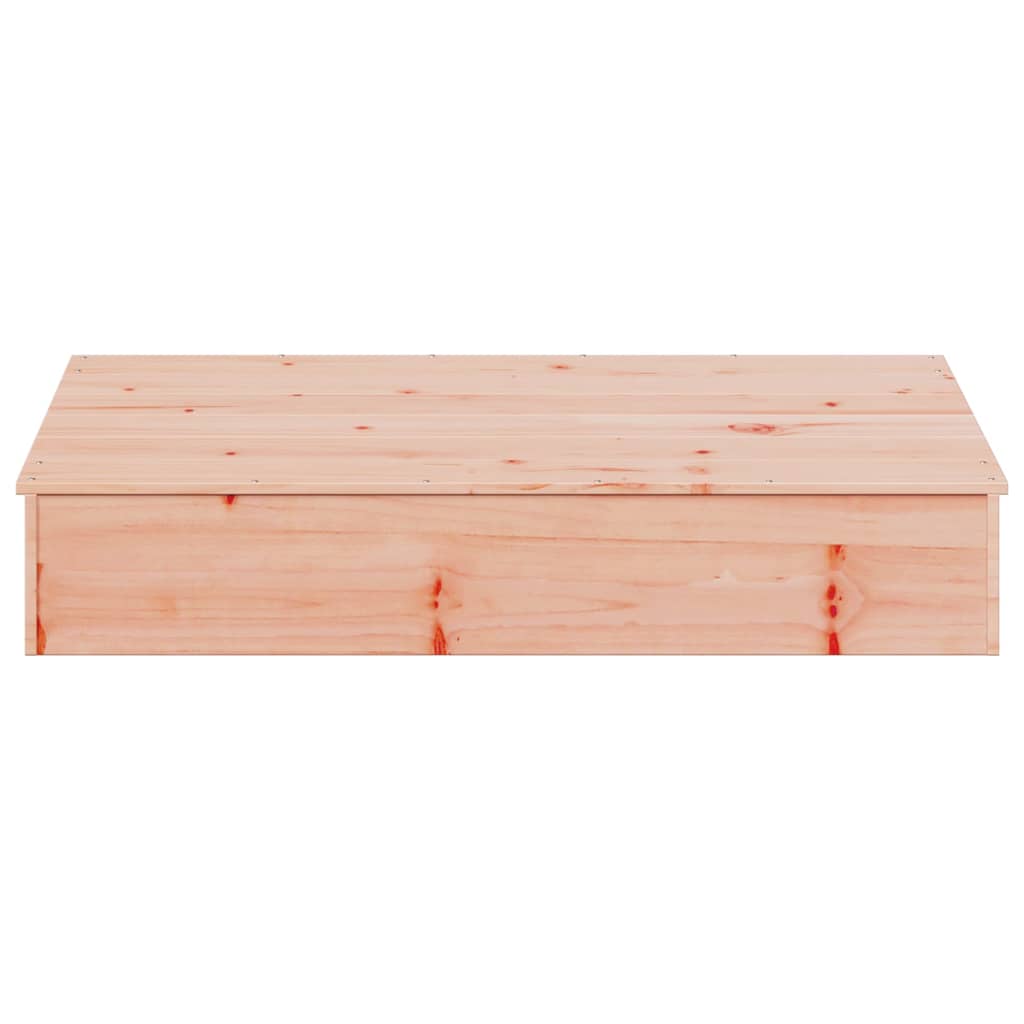 Sandpit with lid 111x111x19.5 cm solid wood Douglas fir