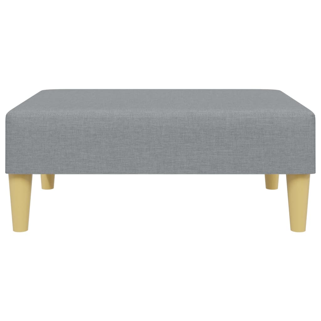 Footstool Light Grey 77x55x31 cm Fabric