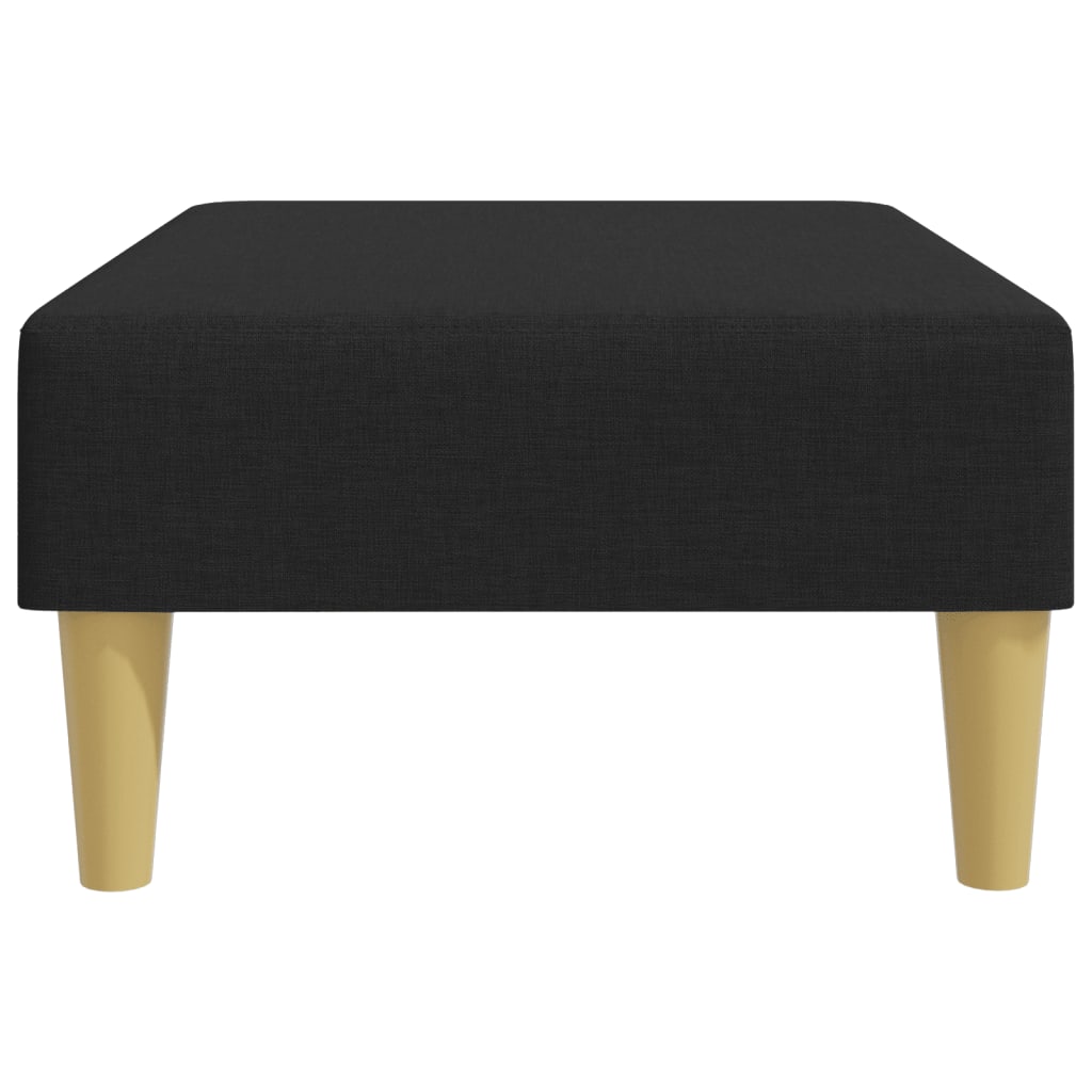 Footstool Black 77x55x31 cm Fabric