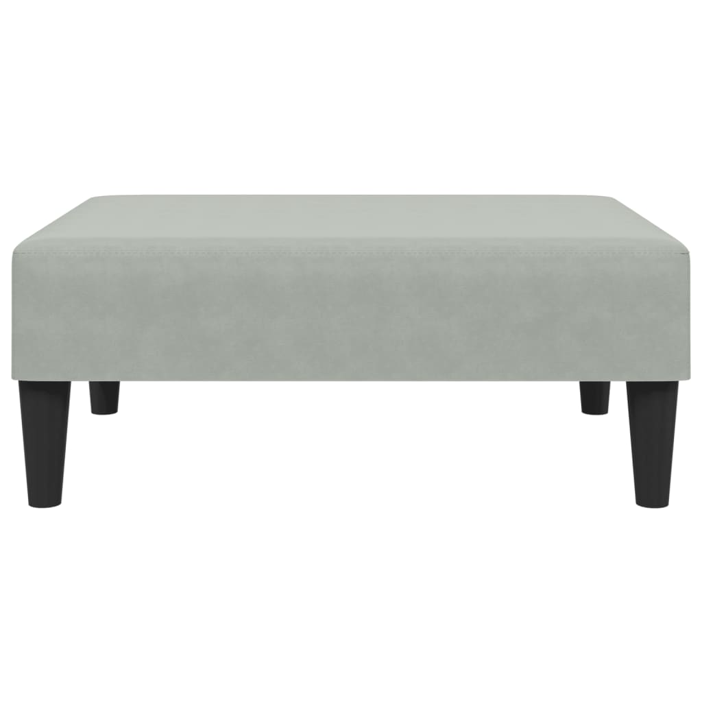 Footstool Light Grey 77x55x31 cm Velvet