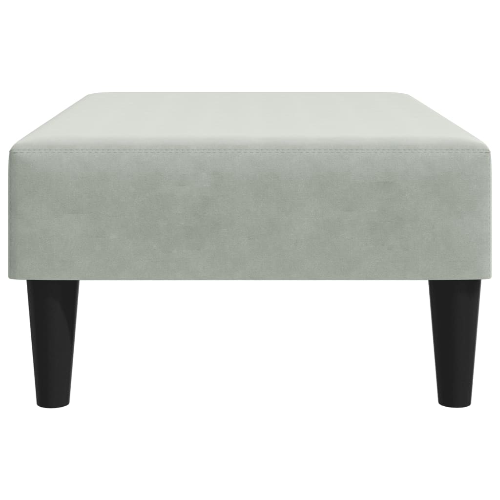 Footstool Light Grey 77x55x31 cm Velvet