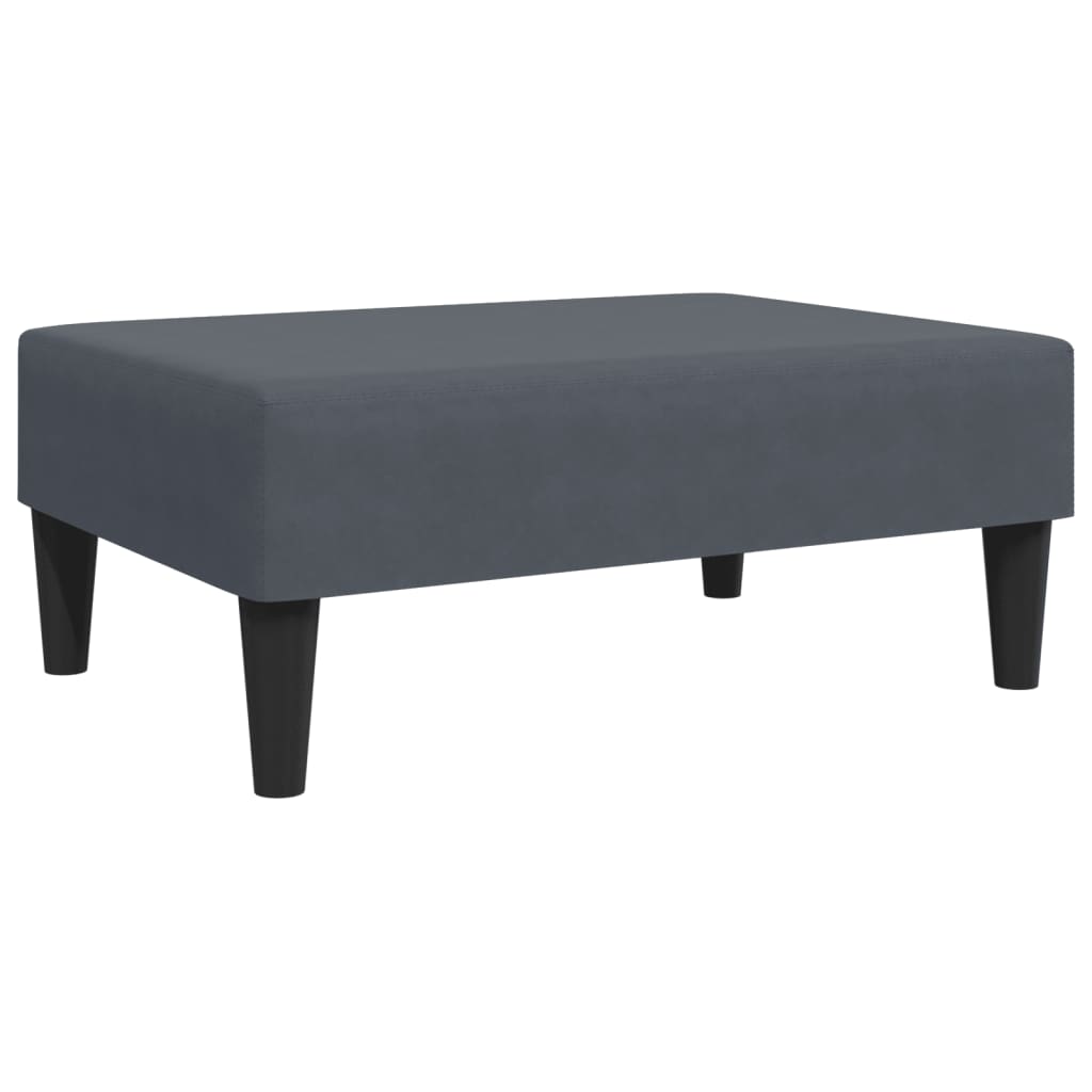 Footstool Dark Grey 77x55x31 cm Velvet