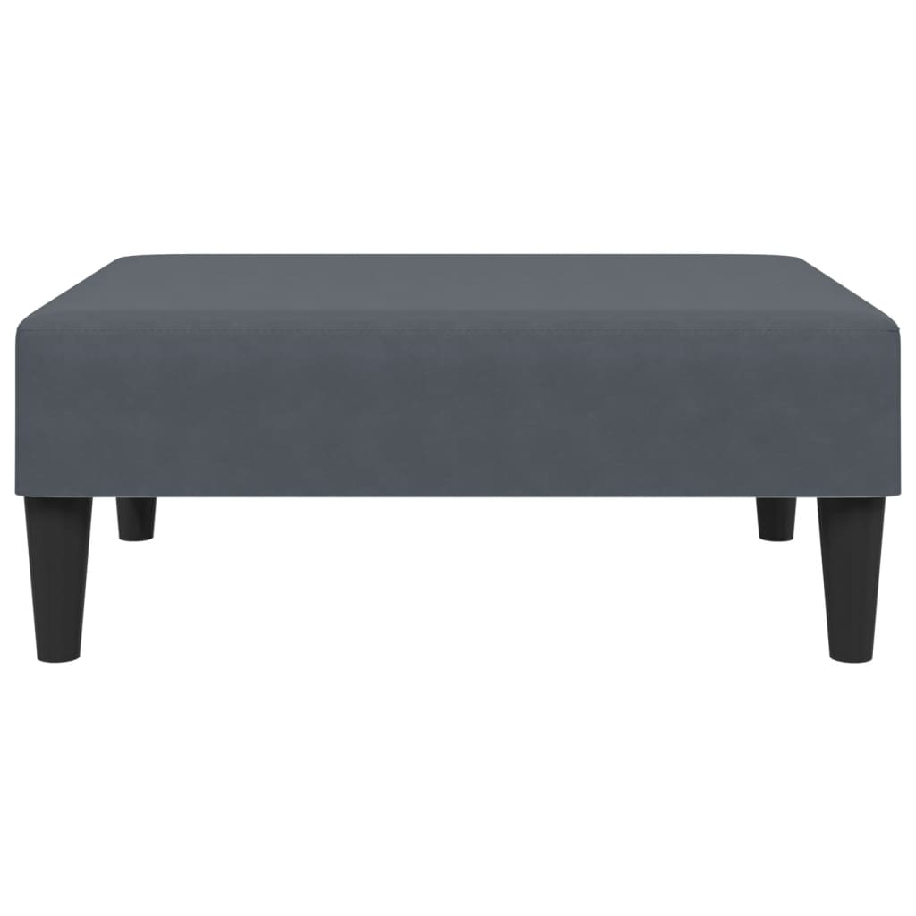 Footstool Dark Grey 77x55x31 cm Velvet