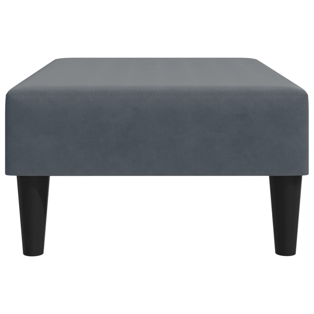 Footstool Dark Grey 77x55x31 cm Velvet