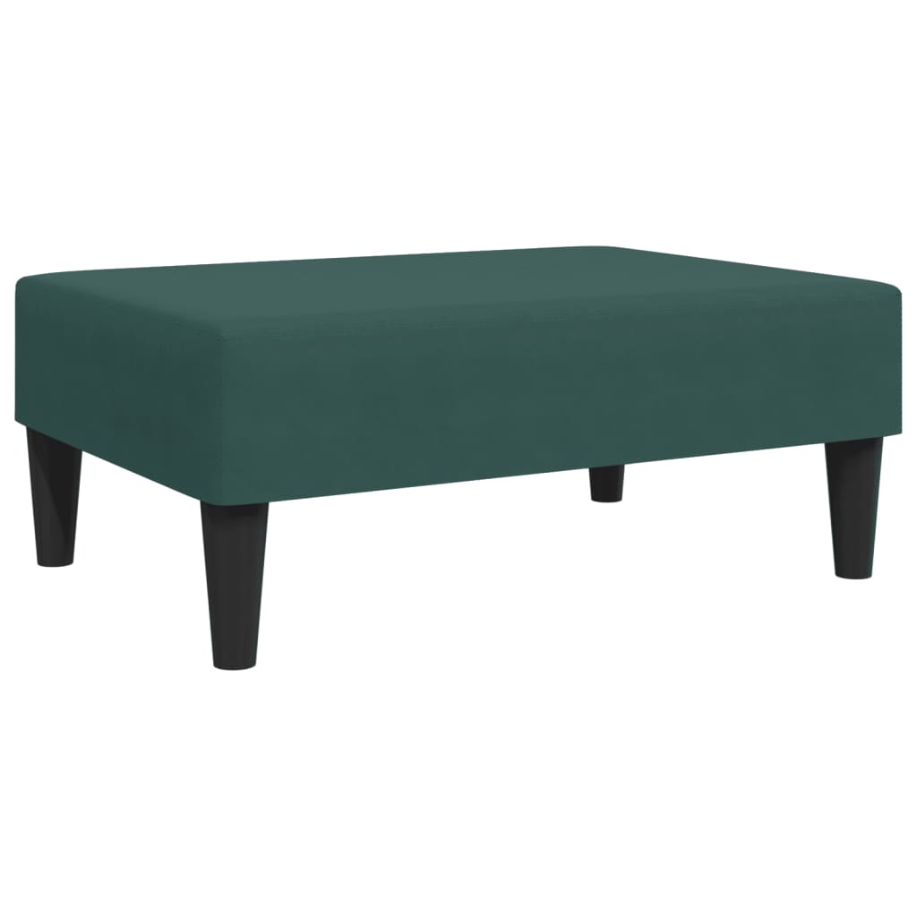 Footstool Dark Green 77x55x31 cm Velvet