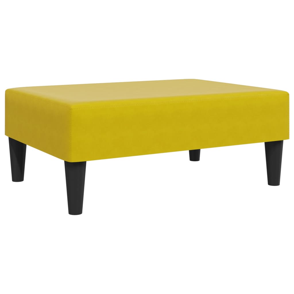 Footstool Yellow 77x55x31 cm Velvet