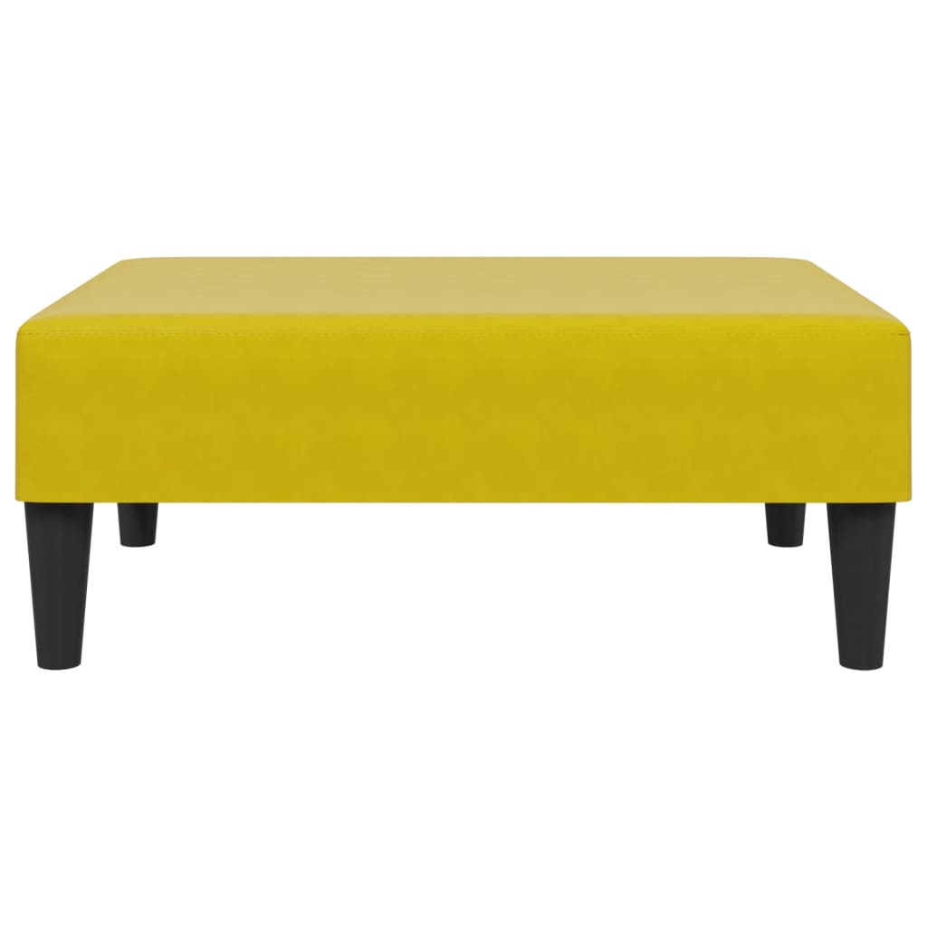 Footstool Yellow 77x55x31 cm Velvet