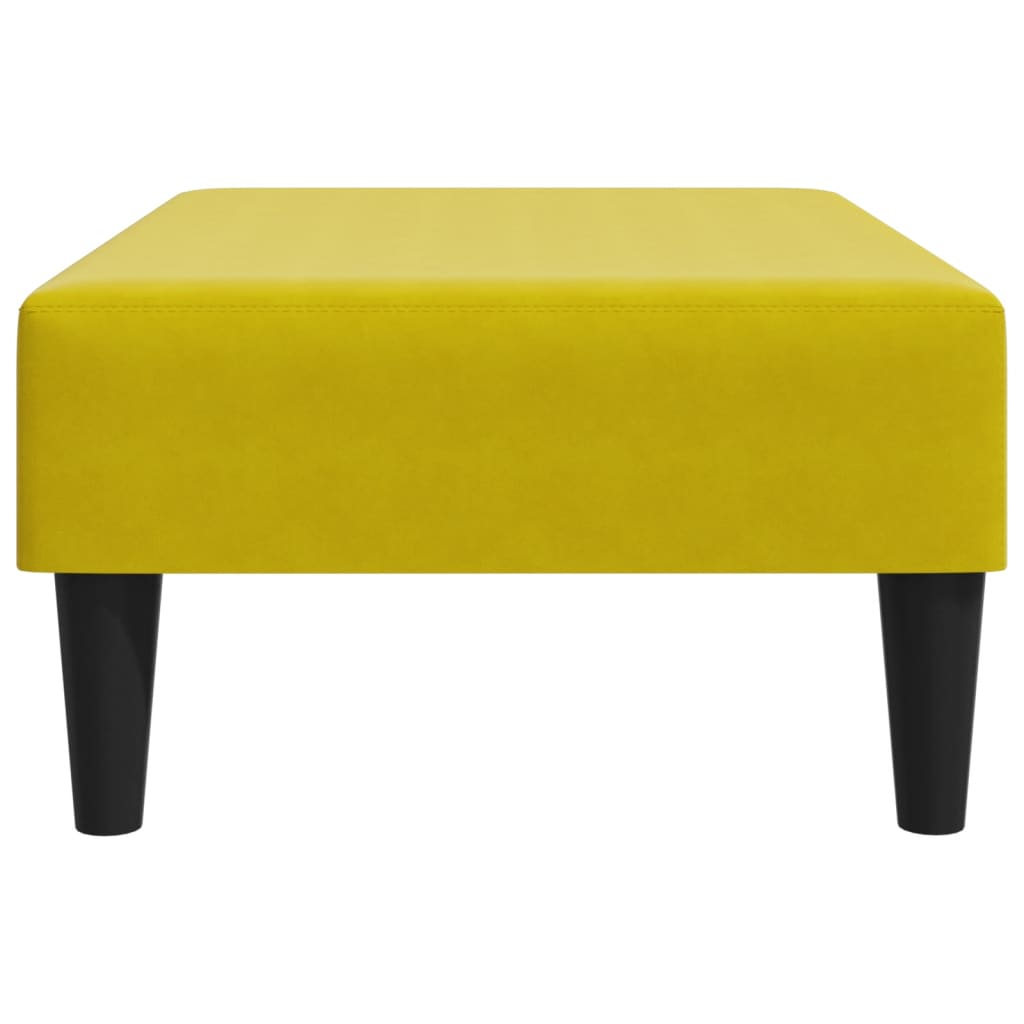 Footstool Yellow 77x55x31 cm Velvet