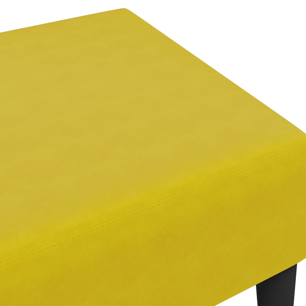 Footstool Yellow 77x55x31 cm Velvet