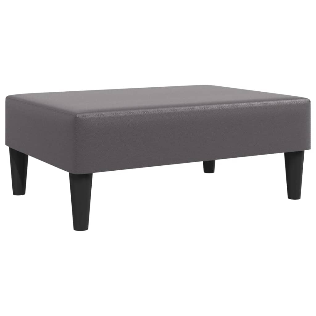 Footstool Grey 77x55x31 cm Artificial Leather