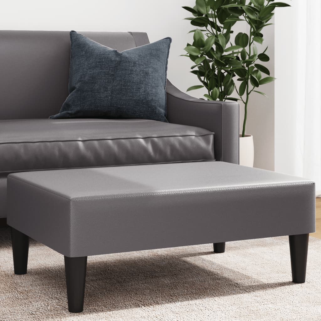 Footstool Grey 77x55x31 cm Artificial Leather