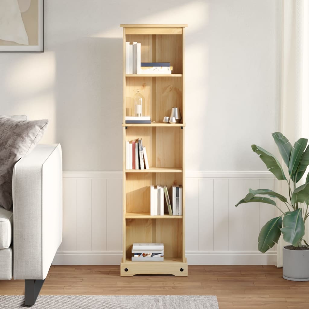 Bookcase Corona 46x20x170 cm solid pine wood