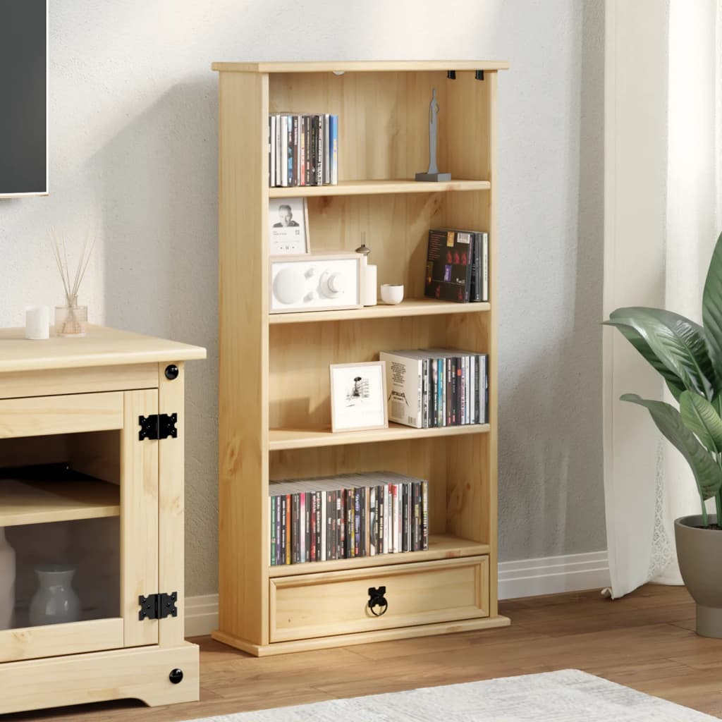 CD cabinet Corona 52x17.5x103 cm solid pine