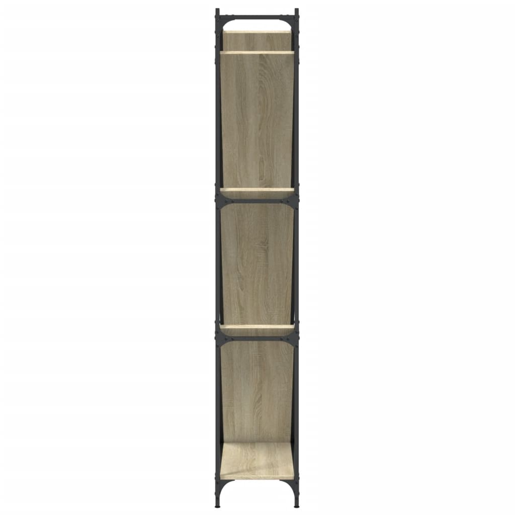 Bookshelf Sonoma Oak 79x30x180 cm Wood Material and Metal