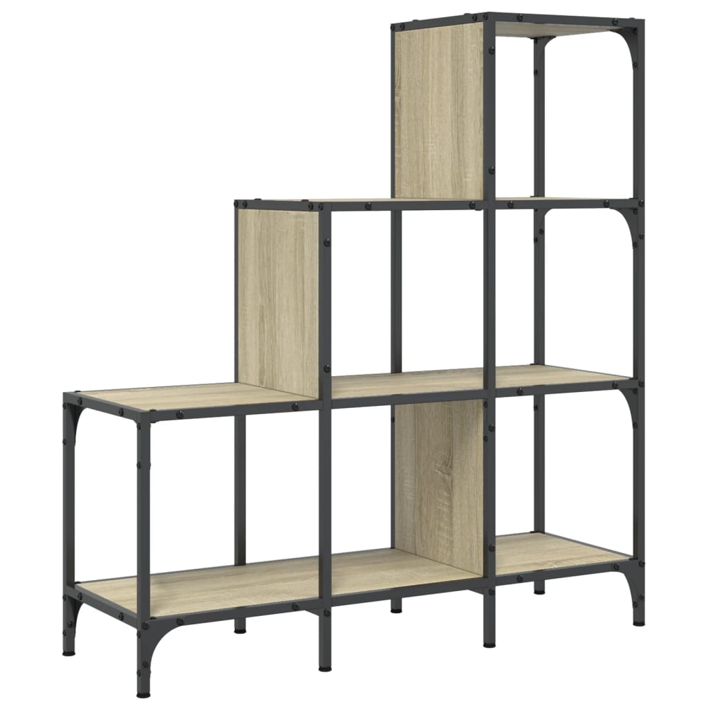 Bookshelf Sonoma Oak 92x30x102 cm Wood Material and Metal