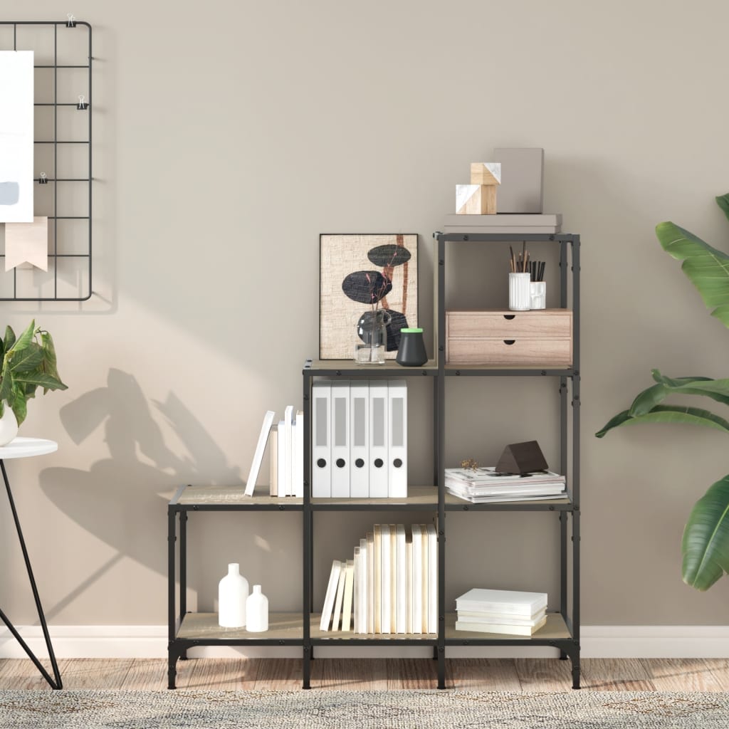 Bookshelf Sonoma Oak 92x30x102 cm Wood Material and Metal