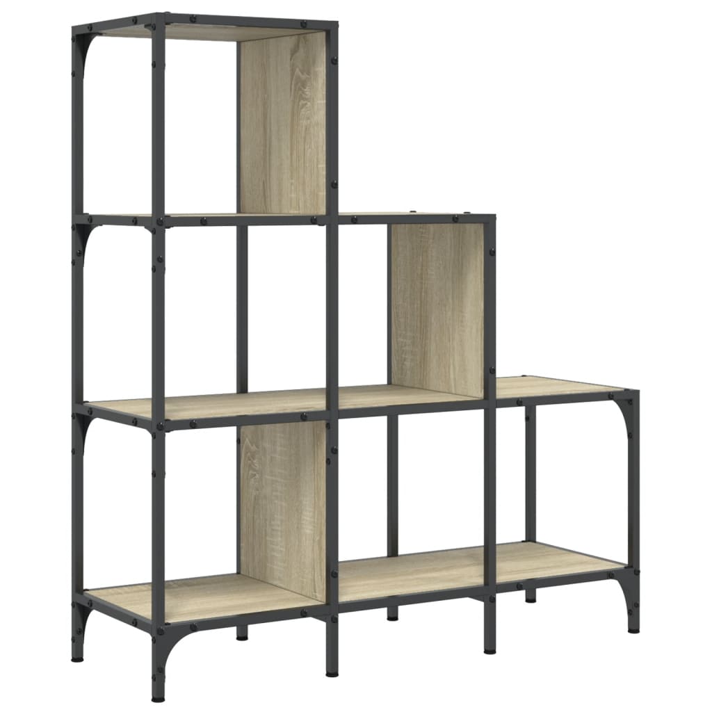 Bookshelf Sonoma Oak 92x30x102 cm Wood Material and Metal